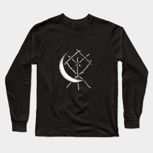 Crescent Moon Rune Binding Long Sleeve T-Shirt